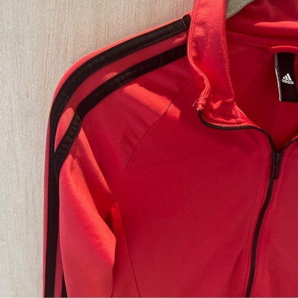 Adidas Women Track Jacket coat Activewear Leisure Full Zip Pink size XS - Picture 3 of 7